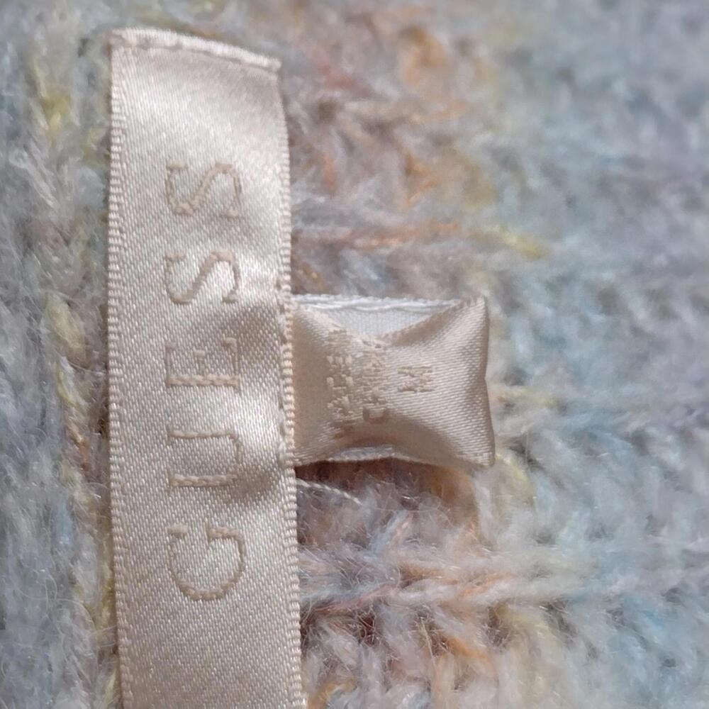 Guess Pastel Striped V-Neck Sweater in Blue, Pink, Yellow - Picture 12 of 12